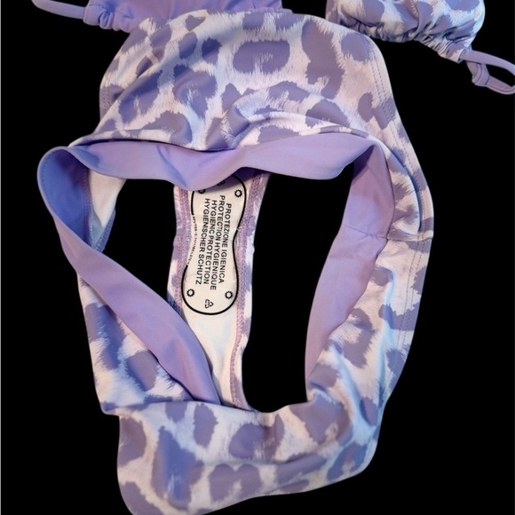 Nalu Bay Purple Leopard Print Bikini Set - Picture 3 of 3